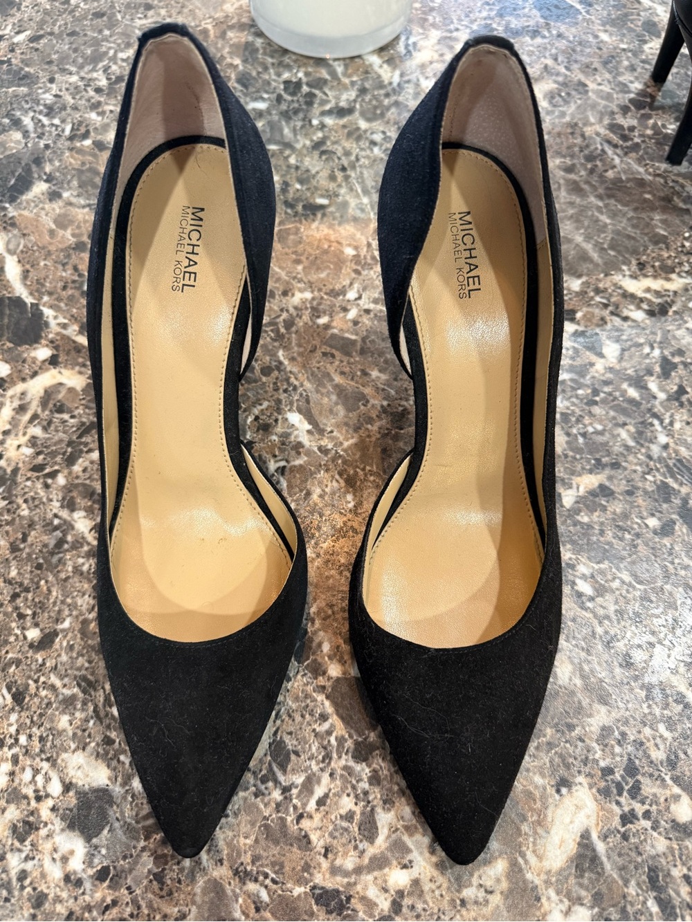 Michael Kors Black Pointed Toe Suede Pumps